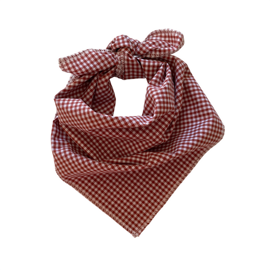 Charlie, le foulard bébé et enfant (0-99 ans) "Vichy Rouge Framboise"