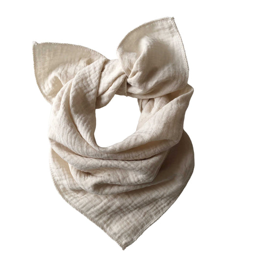 PIERROT, le foulard (double gaze "crème")