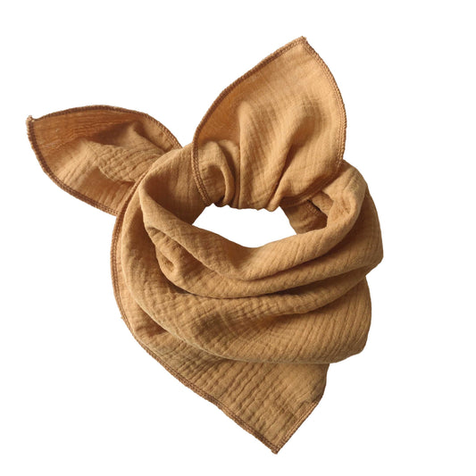 PIERROT, le foulard (double gaze "camel")