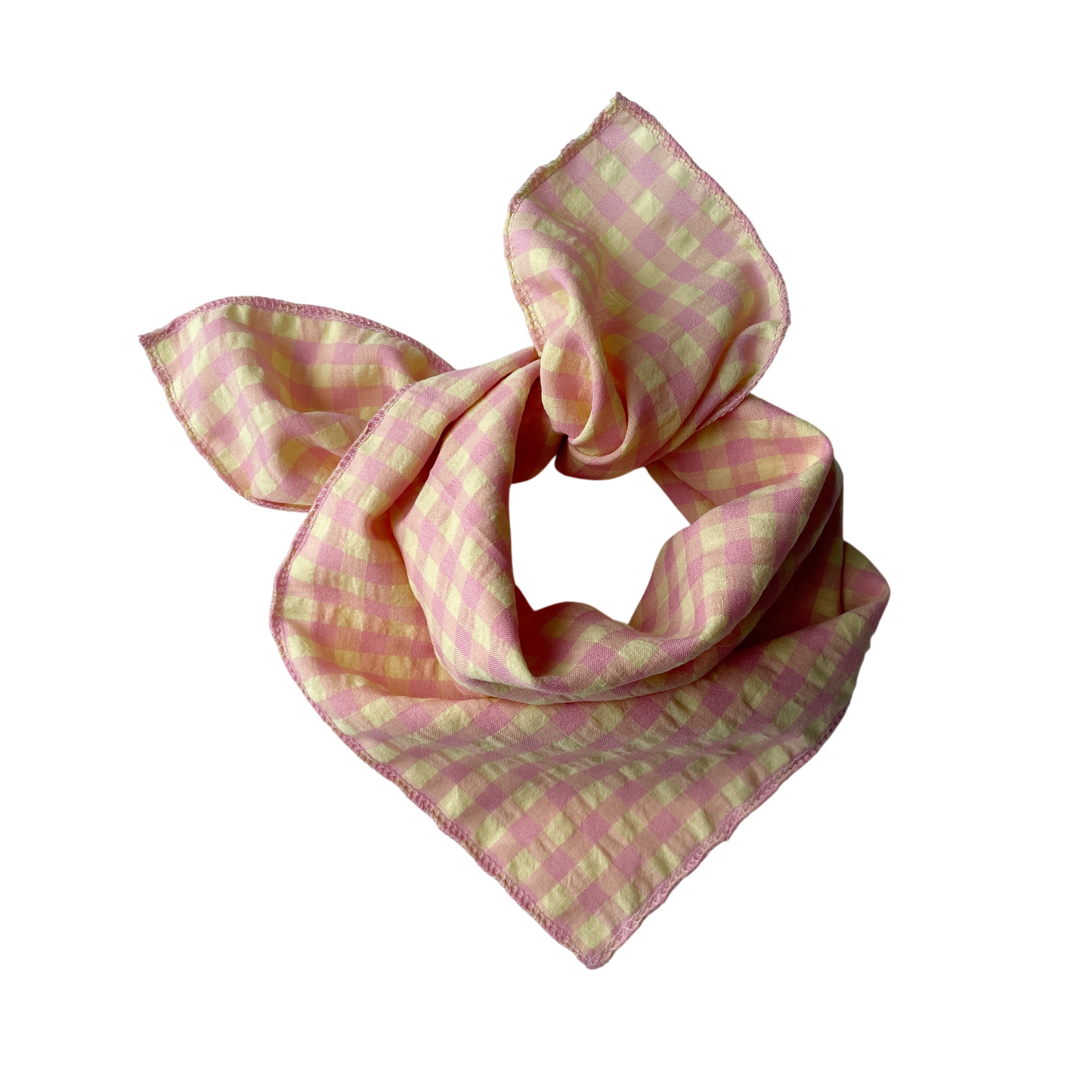 Charlie, le foulard bébé et enfant (0-6 ans) "vichy rose jaune"
