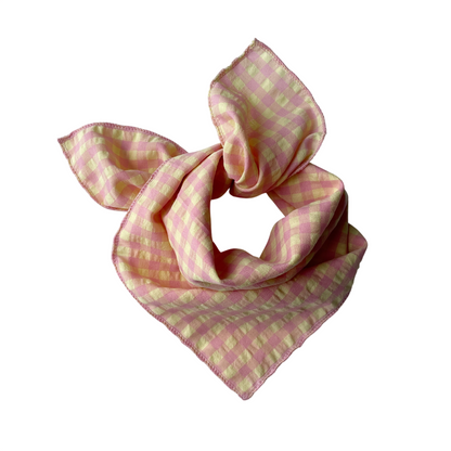 Charlie, le foulard bébé et enfant (0-6 ans) "vichy rose jaune"