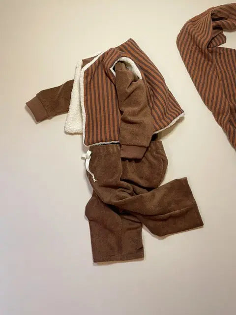 Félix, le pantalon bébé et enfant  (0-6 ans) "Éponge Coton Chocolat" Ma boutique