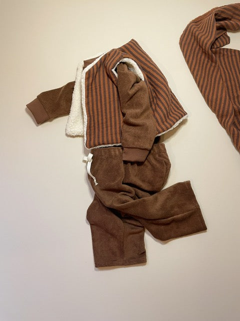 Félix, le pantalon bébé et enfant  (0-4 ans) "Éponge Coton Chocolat" Ma boutique