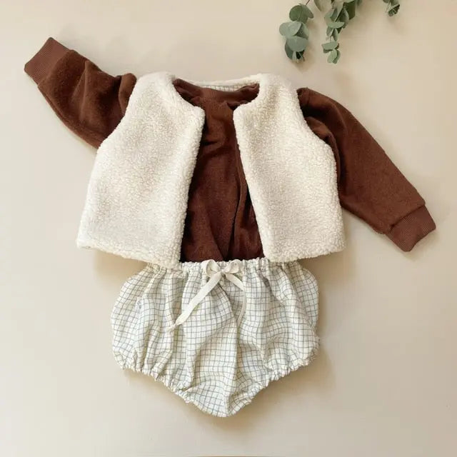 AIMÉ, le gilet sans manches bébé et enfant (0-6 ans) "MOTIF INTEMPOREL AU CHOIX" Ma boutique