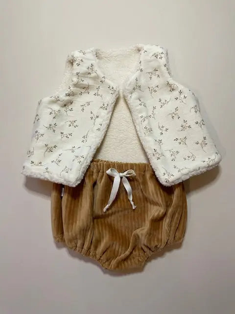 AIMÉ, le gilet sans manches bébé et enfant (0-6 ans) "MOTIF INTEMPOREL AU CHOIX" Ma boutique