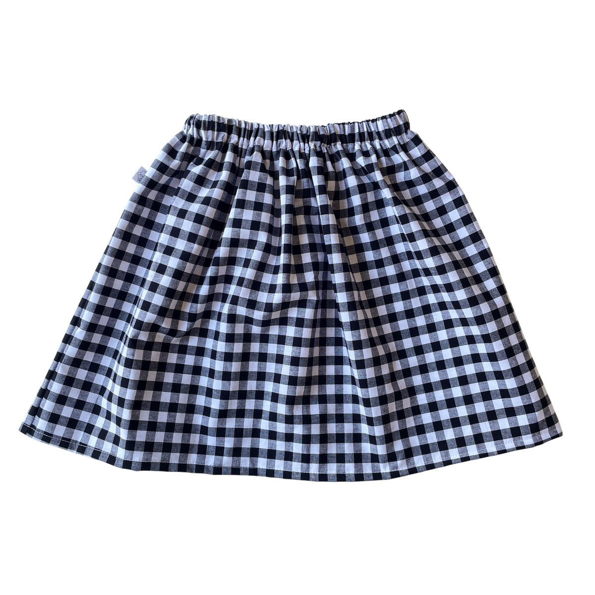 Louise, la jupe enfant (3-12 ans) "Vichy Noir"