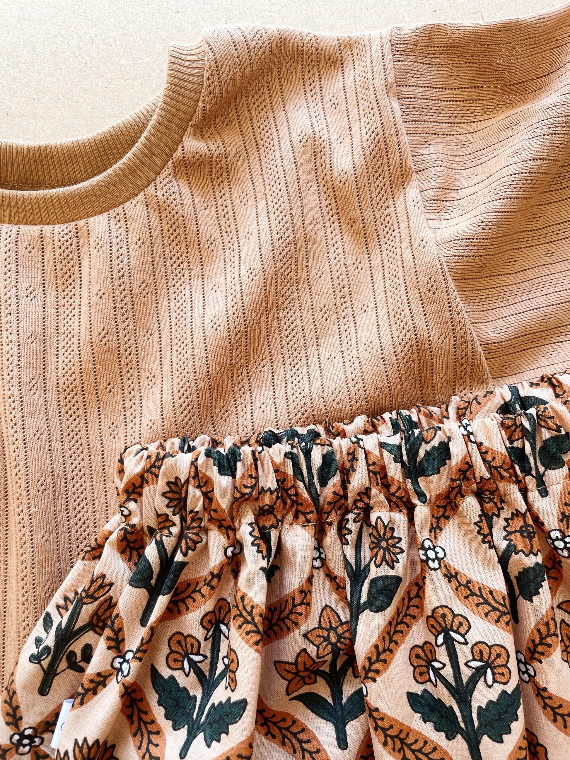 Louise, la jupe enfant (3-12 ans) "blockprint fleuri" Ma boutique