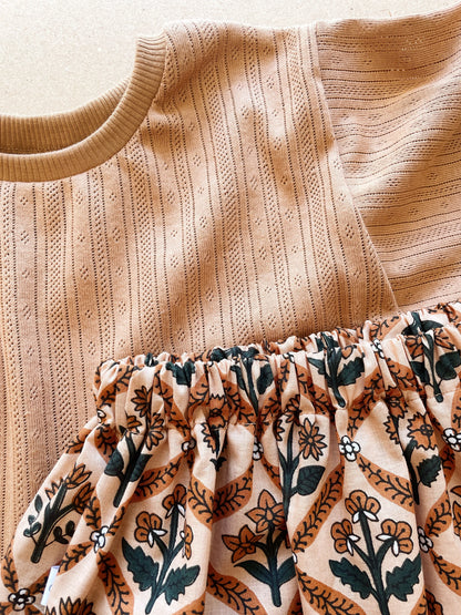 Louise, la jupe enfant (3-12 ans) "blockprint fleuri" Ma boutique