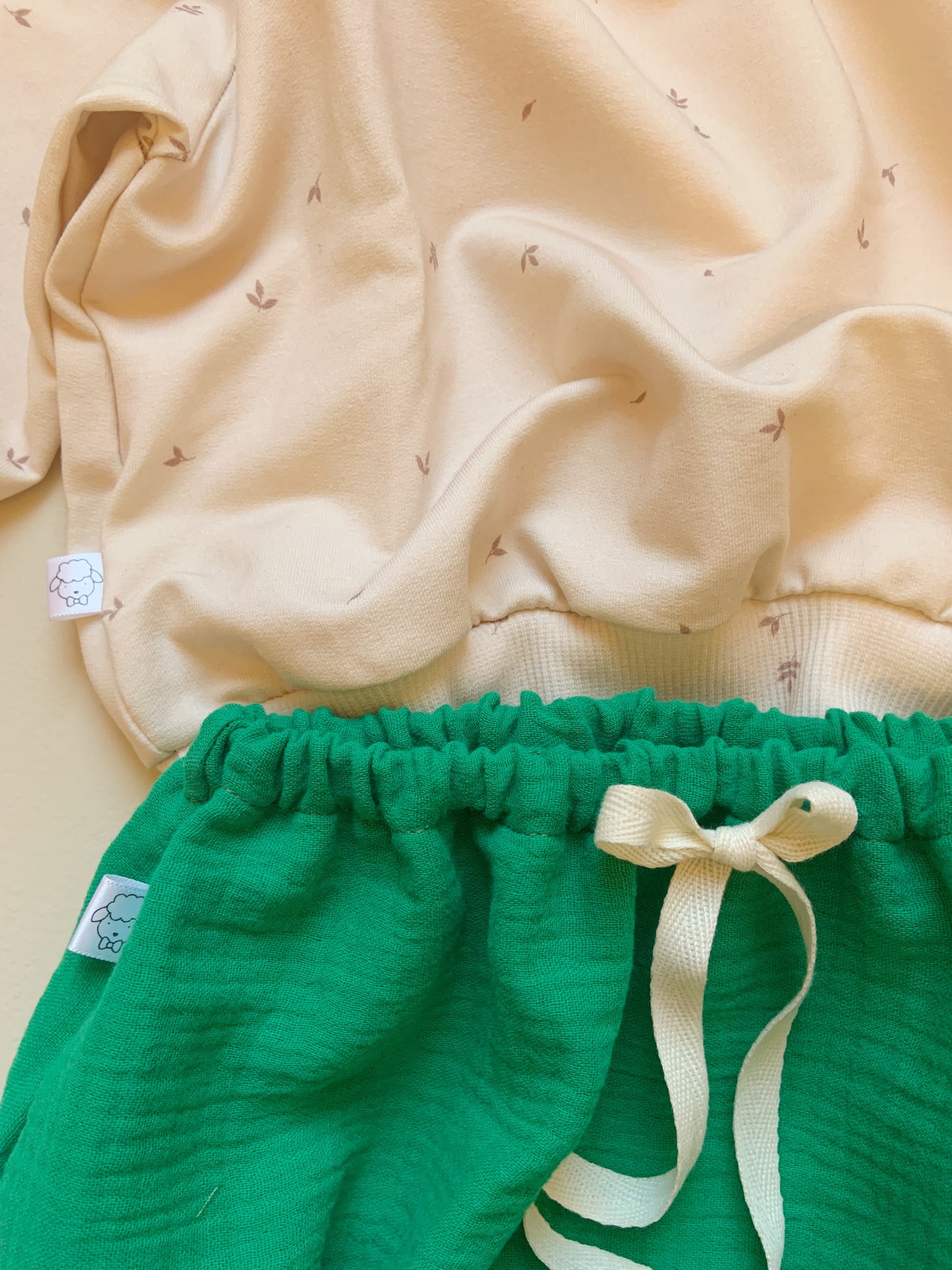 CAPUCINE, la culotte (double gaze "vert printemps")