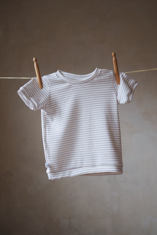 MARCEL, le tee-shirt (rayé lilas)