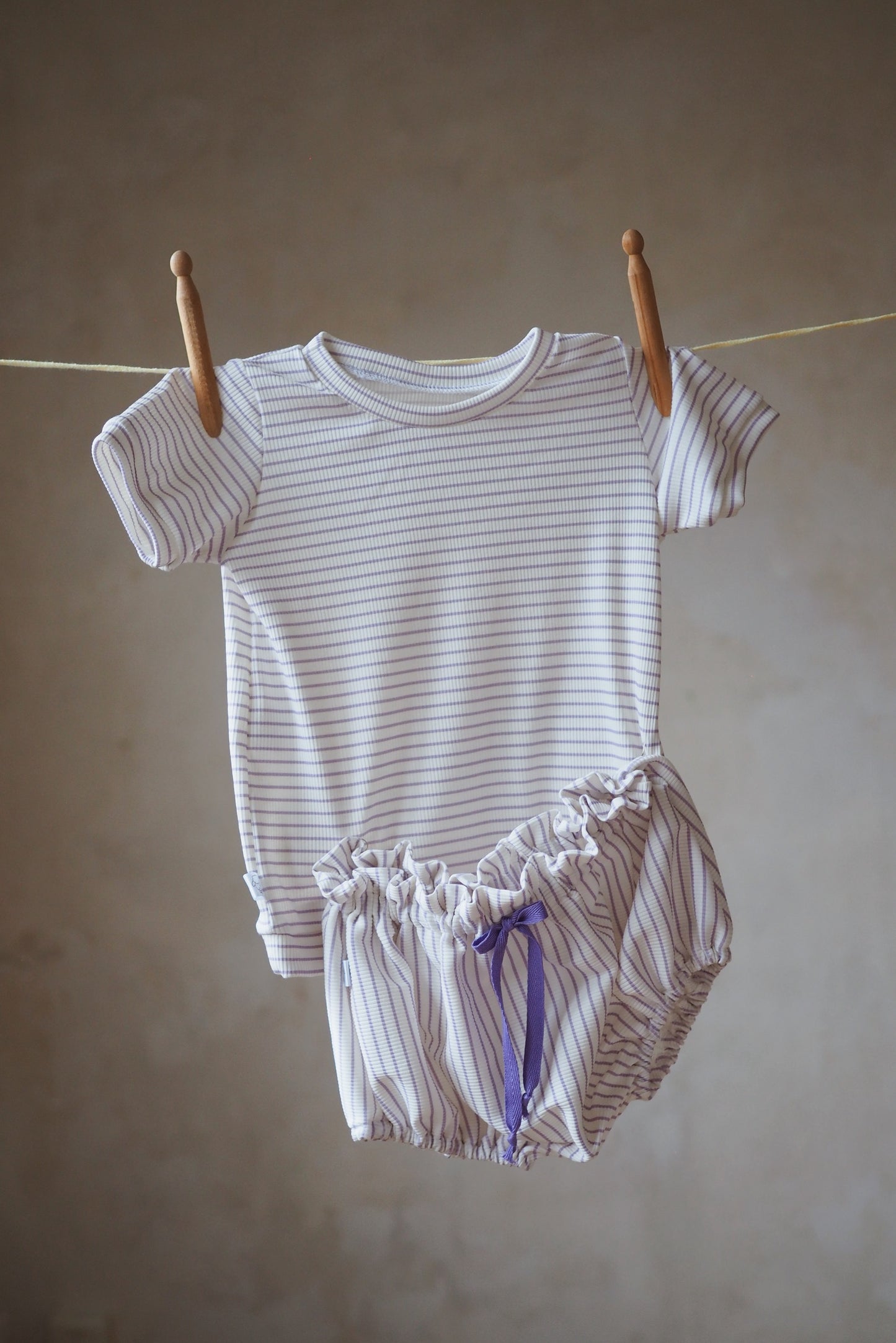 MARCEL, le tee-shirt (rayé lilas)