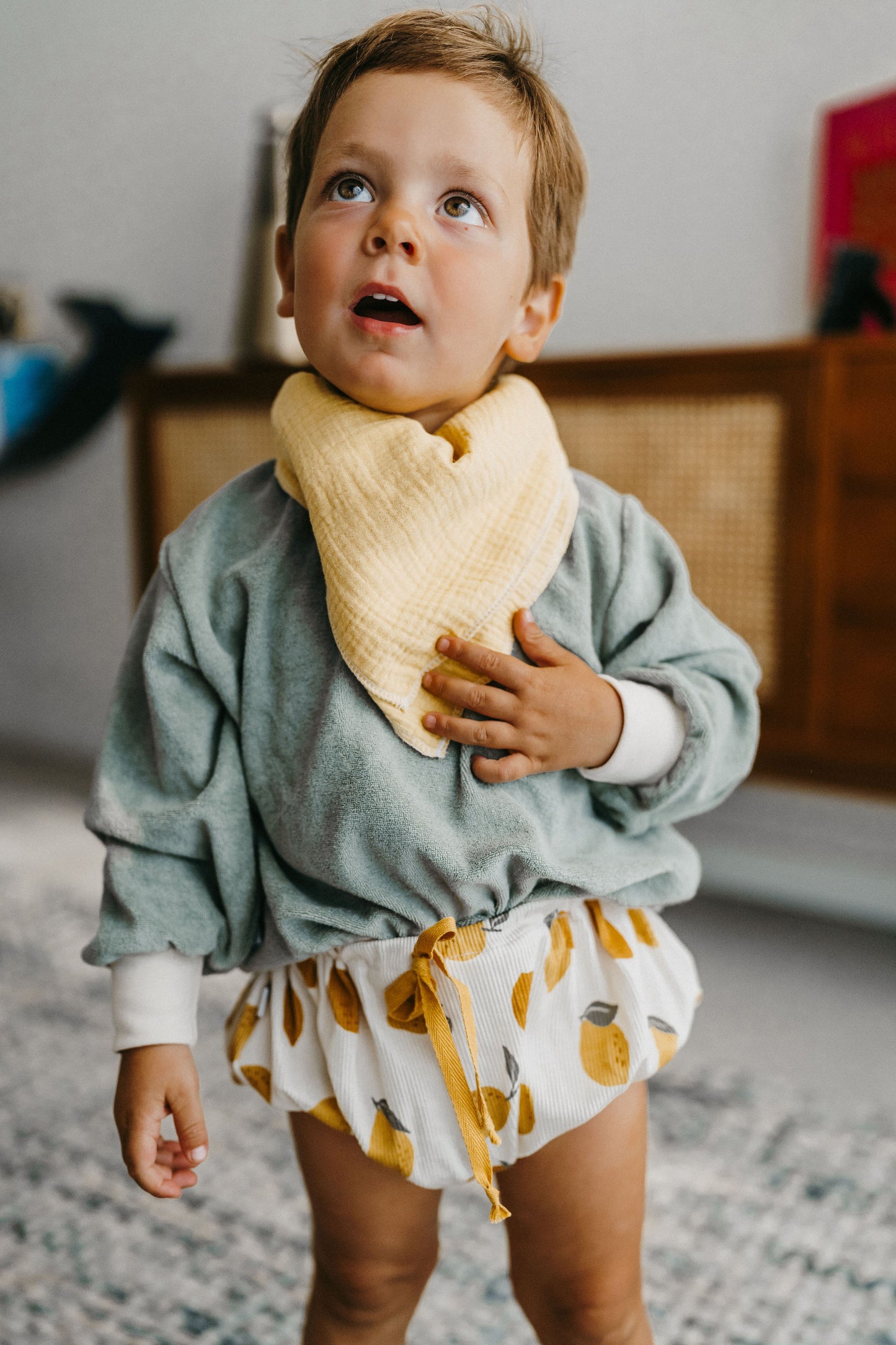 PIERROT, le foulard (double gaze "soleil")