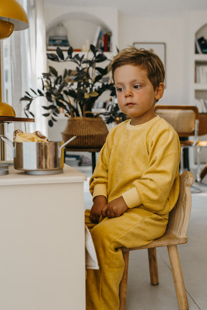 CHARLIE, le set pantalon éponge "miel"