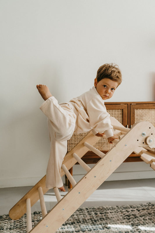 CHARLIE, le set pantalon éponge "naturel"
