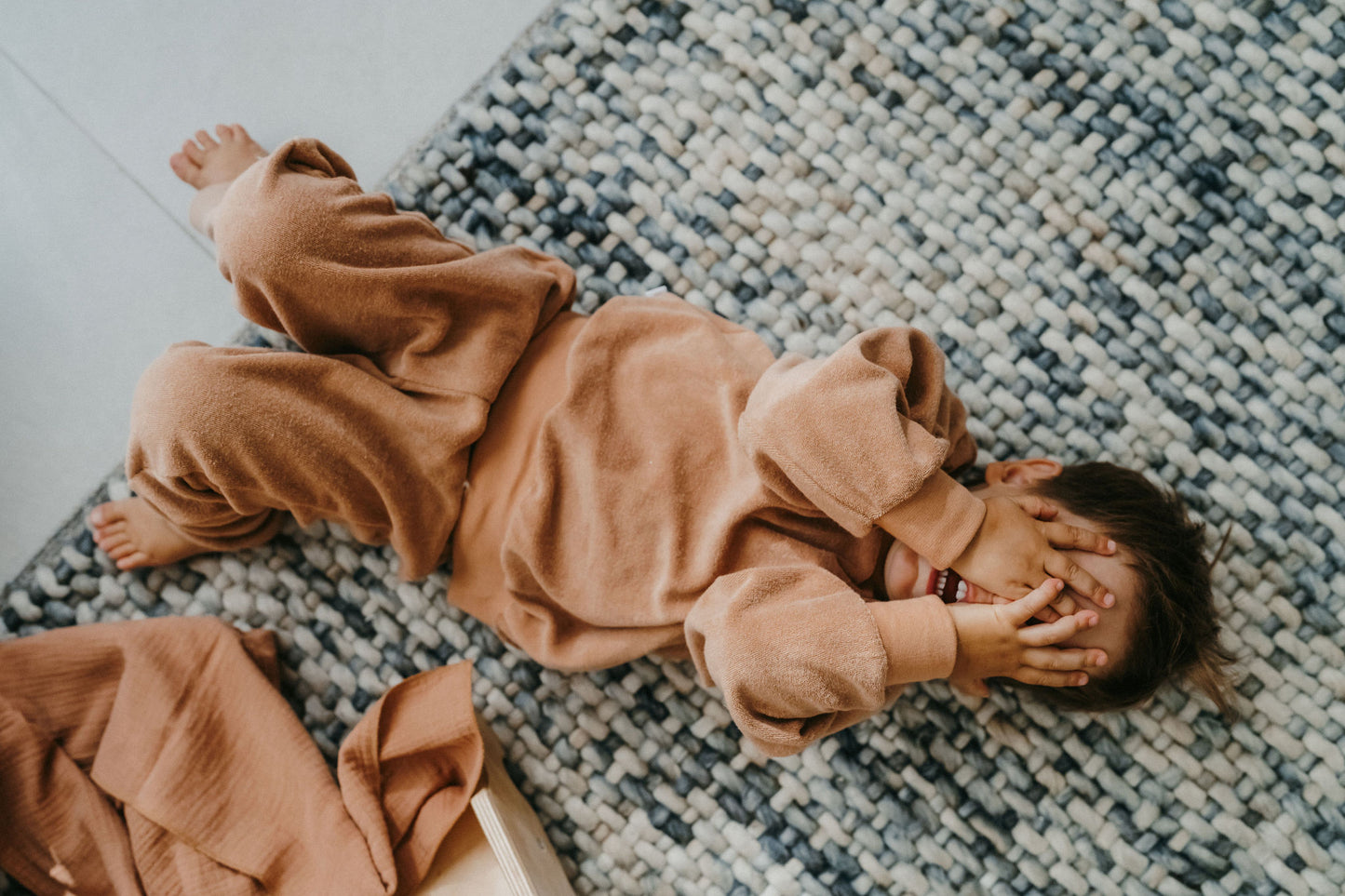 CHARLIE, le set pantalon éponge "argile"