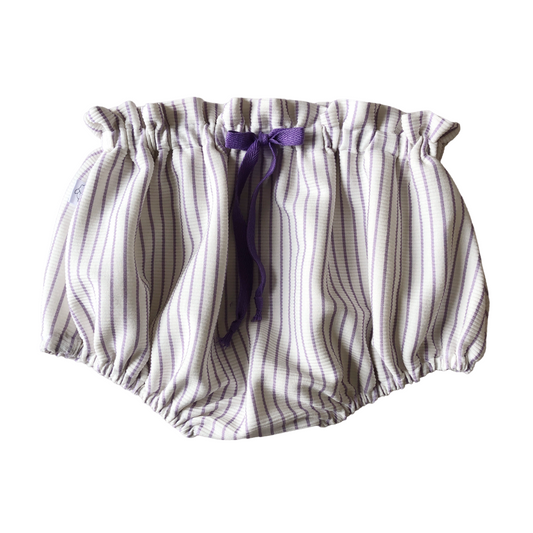 CAPUCINE, la culotte "rayé lilas" (taille froncée)