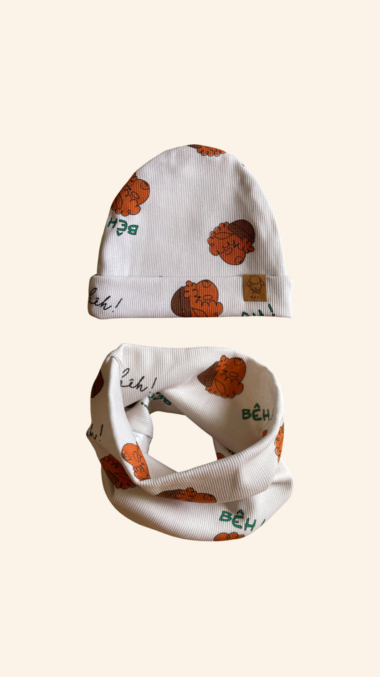 LOUIS, le set bonnet + snood "bêh