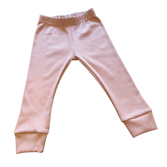 ADAN, le legging côtelé (rose pâle)