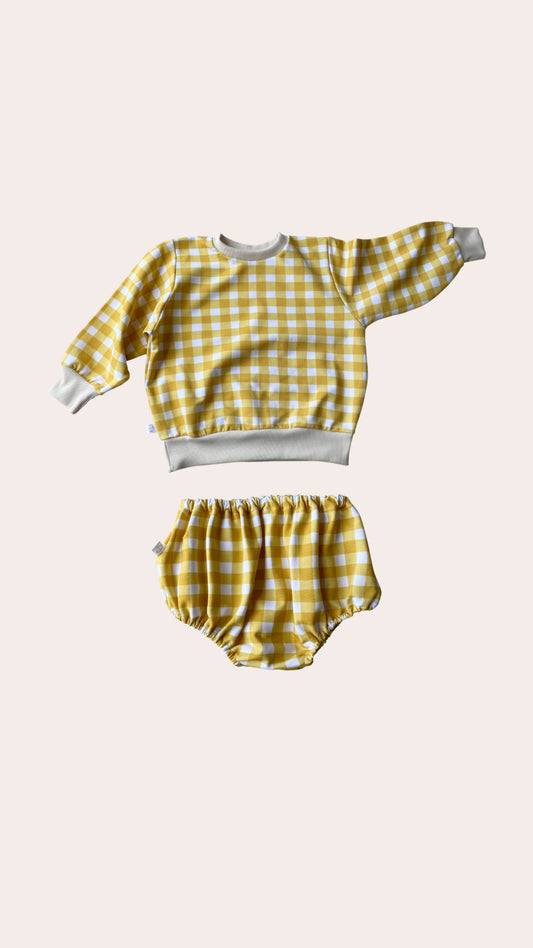 CHARLIE, le set culotte bouffante "pomme vanille"