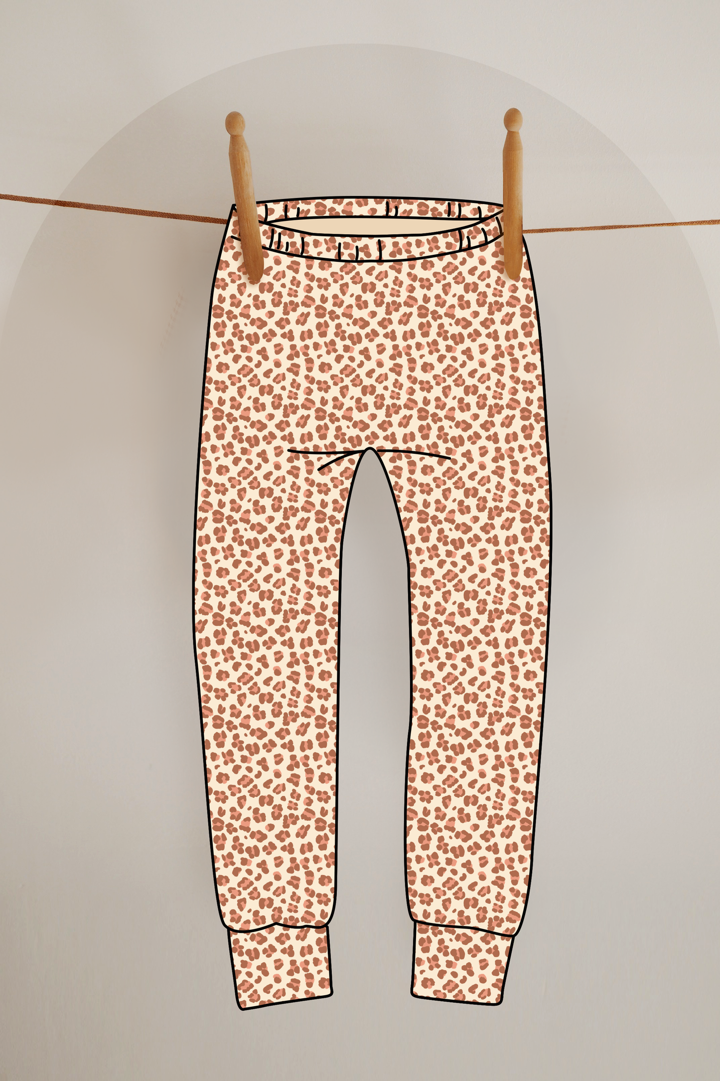 ADAN, le legging côtelé (léo choco)