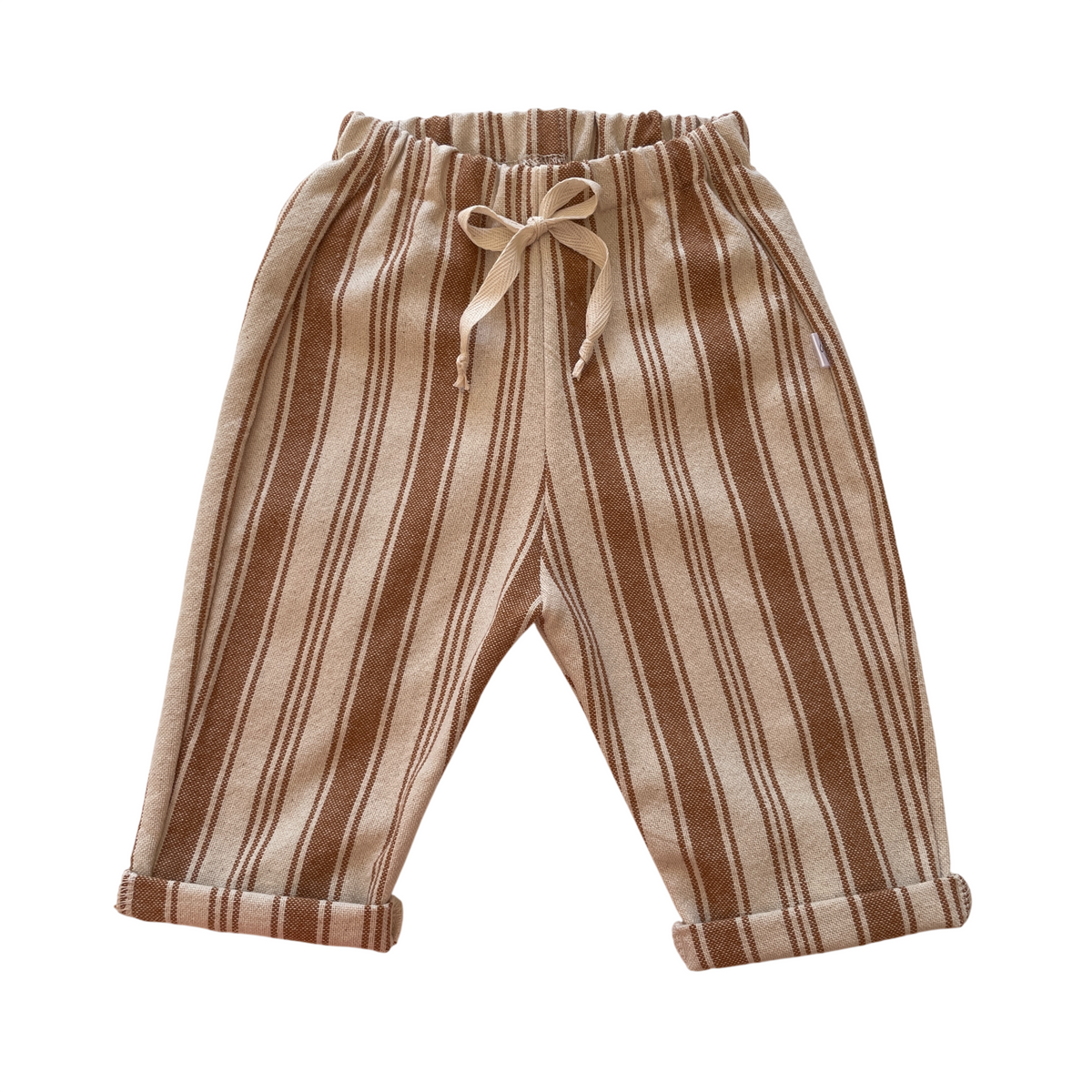 Félix, le pantalon bébé et enfant (0-6 ans) "Rayé beige"