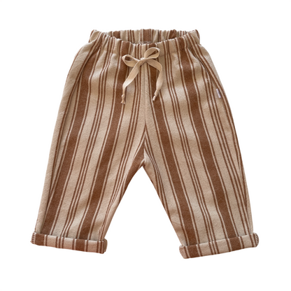 Félix, le pantalon bébé et enfant (0-6 ans) "Rayé beige"