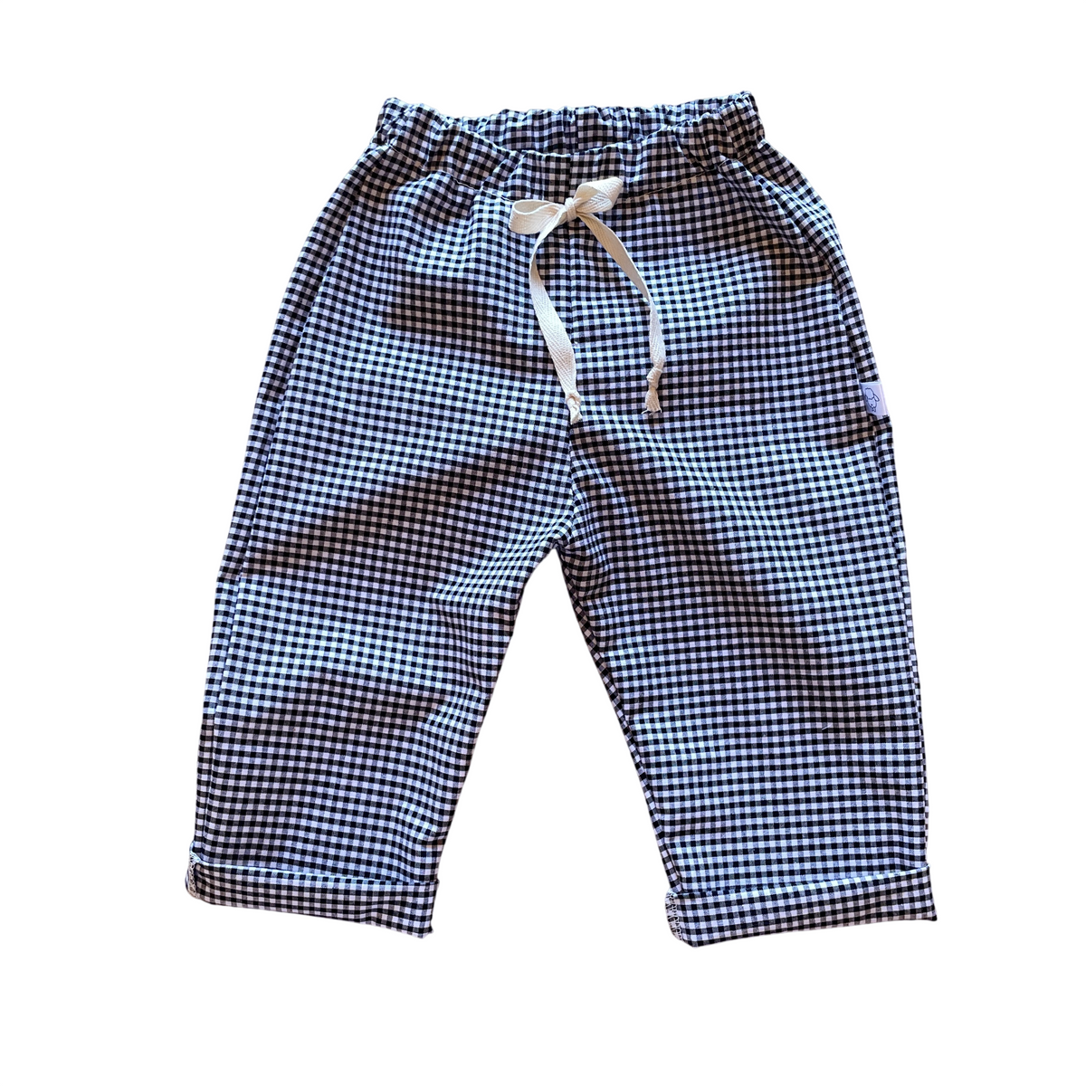 Félix, le pantalon bébé et enfant  (0-6 ans) "petit vichy noir"