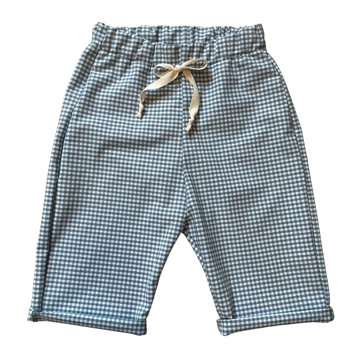 Félix, le pantalon bébé et enfant  (0-6 ans) "Vichy Vert d'eau" Ma boutique