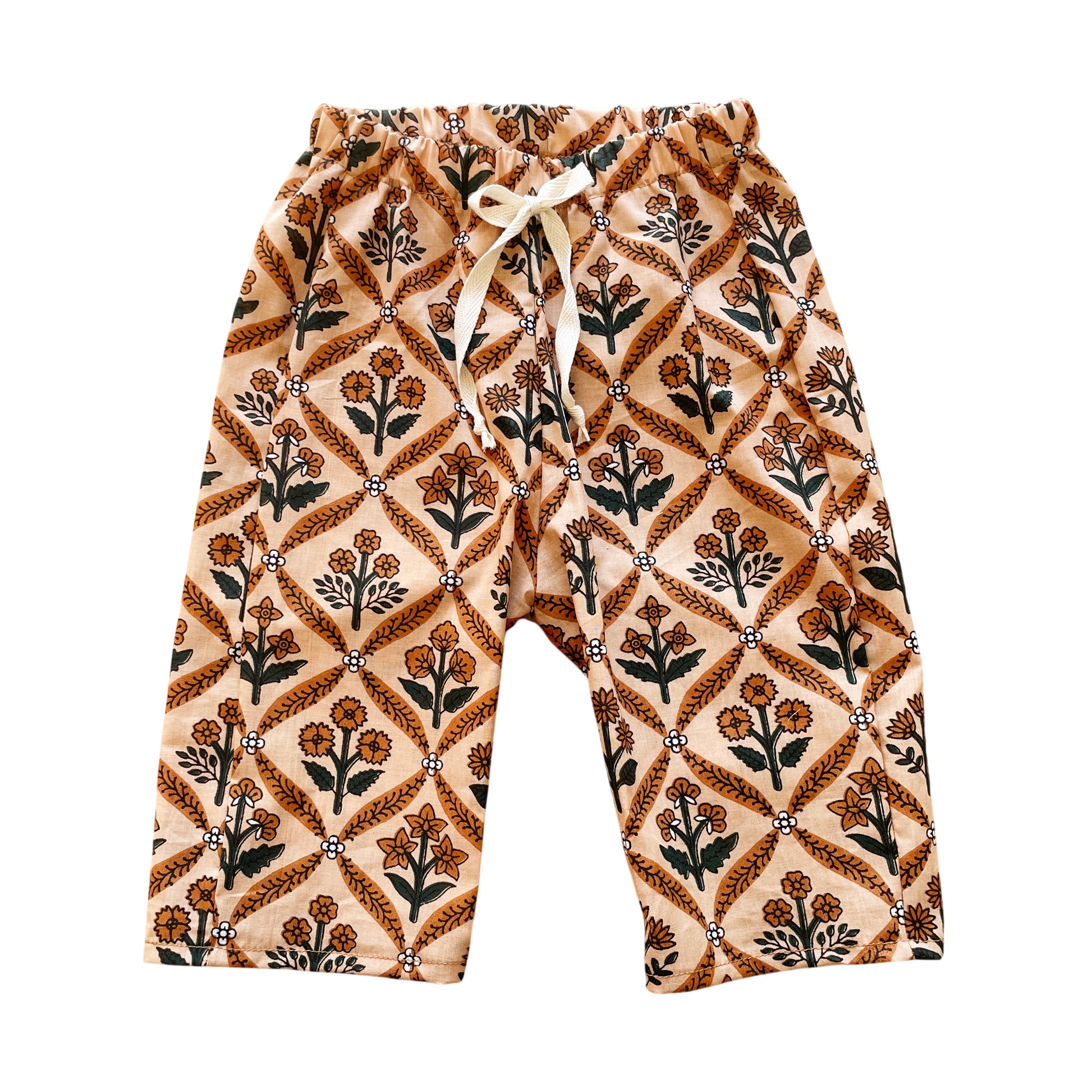 Félix, le pantalon bébé et enfant (0-6 ans) "blockprint fleuri" Ma boutique