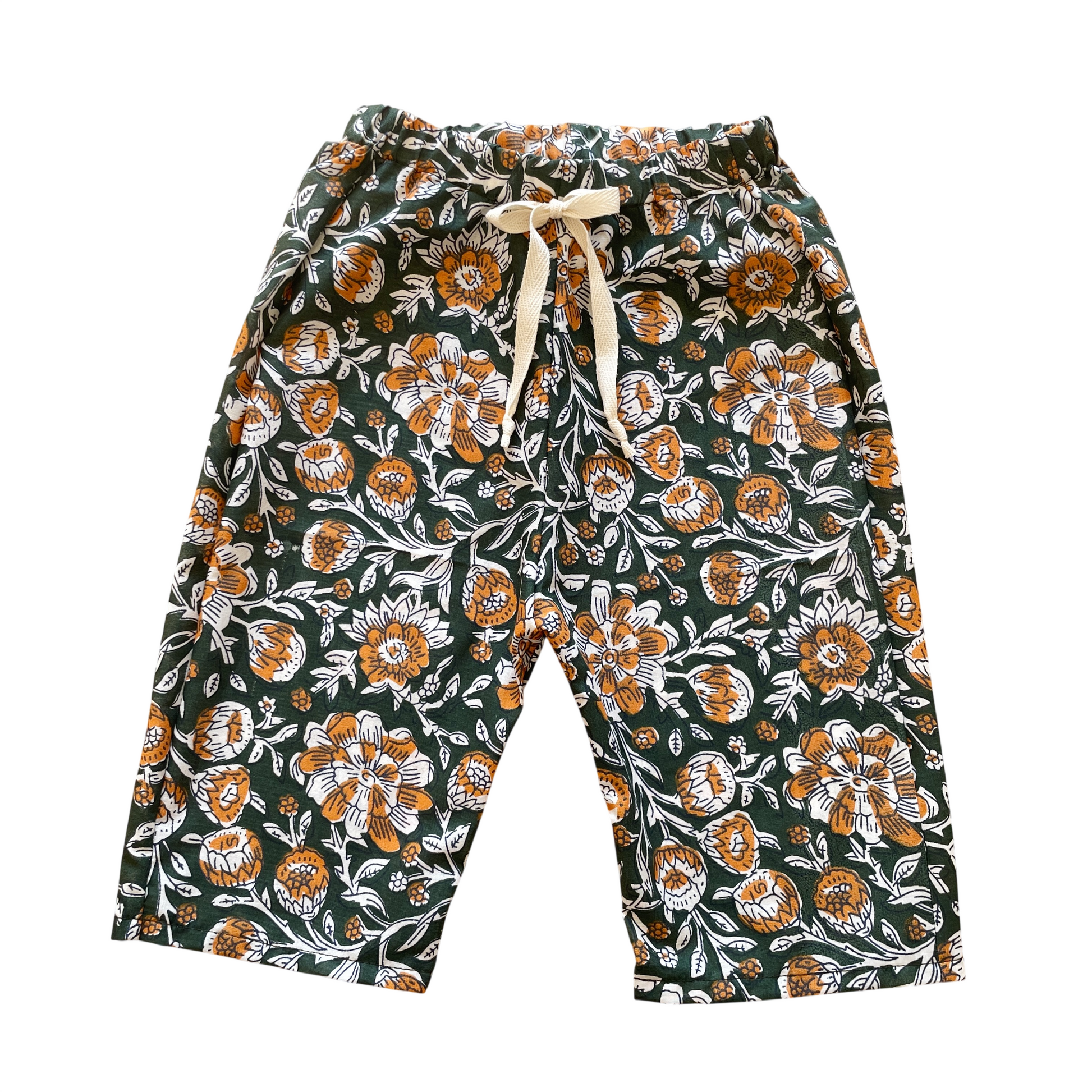 Félix, le pantalon bébé et enfant (0-6 ans) "blockprint vert" Ma boutique