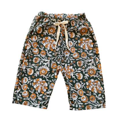 Félix, le pantalon bébé et enfant (0-6 ans) "blockprint vert" Ma boutique