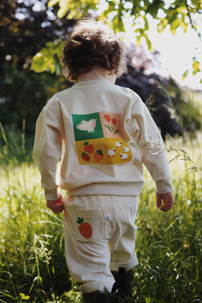 Félix, le pantalon bébé et enfant  (0-6 ans) "fraise"