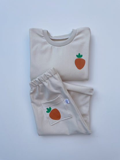 Félix, le pantalon bébé et enfant  (0-6 ans) "fraise"