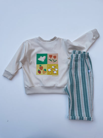 Félix, le pantalon bébé et enfant (0-6 ans) "Rayé comme avant"