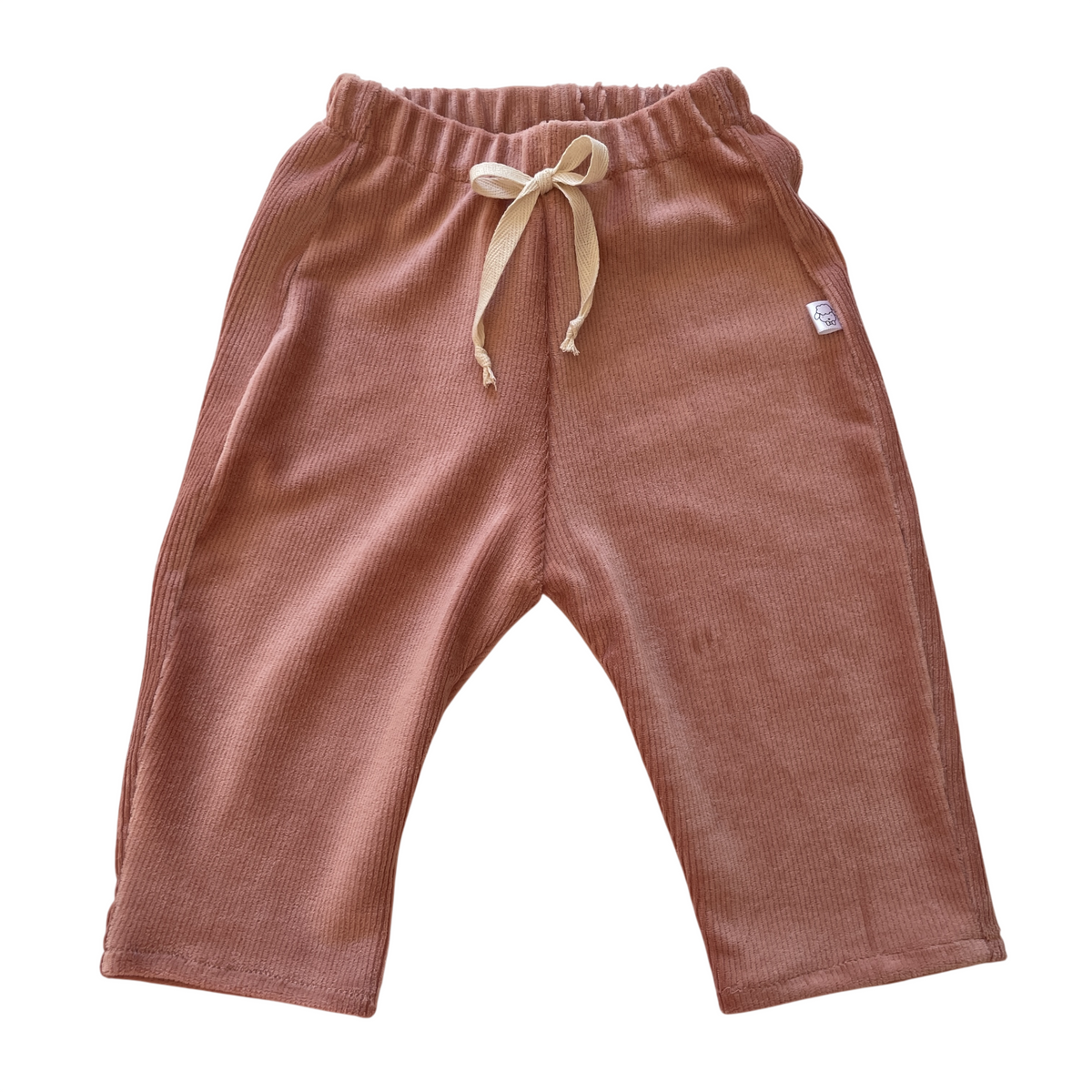 Félix, le pantalon bébé et enfant (0-6 ans) "Velours milleraies rose"
