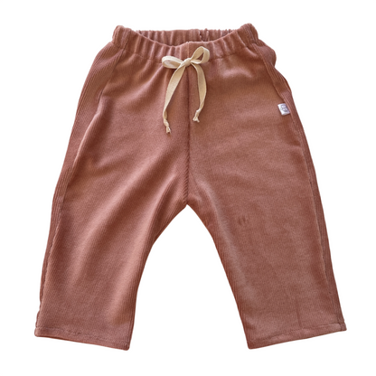 Félix, le pantalon bébé et enfant (0-6 ans) "Velours milleraies rose"