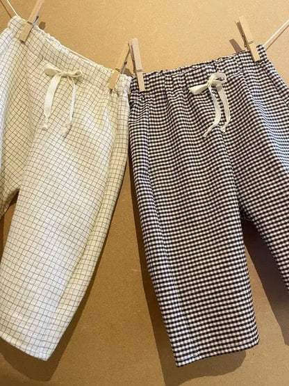 Félix, le pantalon bébé et enfant  (0-6 ans) "Vichy Chocolat" Ma boutique