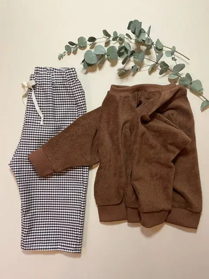 Félix, le pantalon bébé et enfant  (0-6 ans) "Vichy Chocolat" Ma boutique