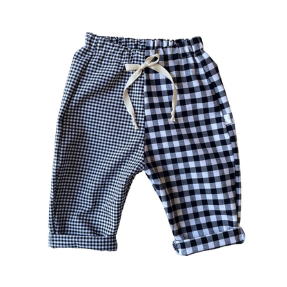 Félix, le pantalon bébé et enfant  (0-6 ans) Vichy noir "bi-goût