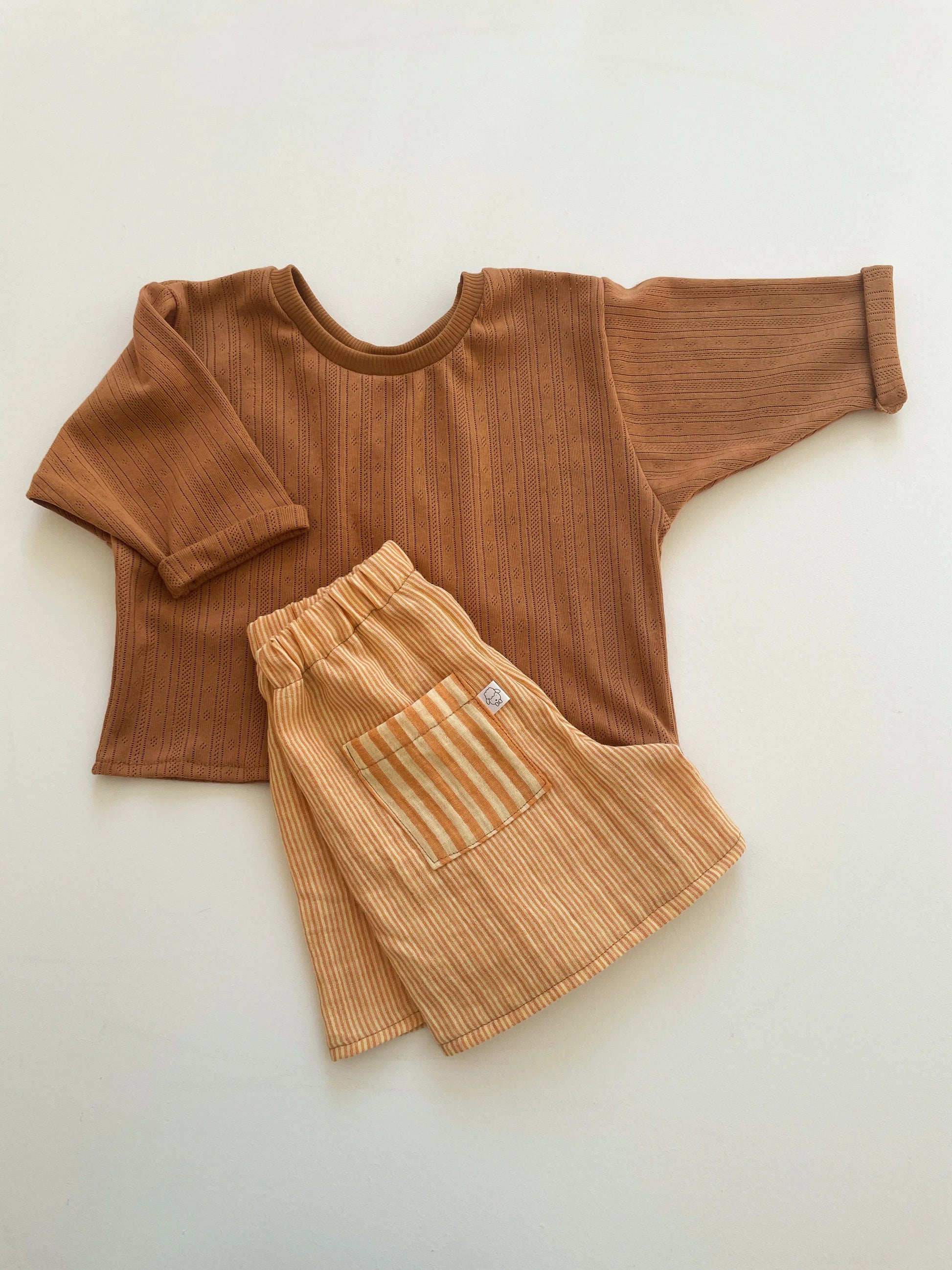 Malo, le short bébé et enfant (6 mois - 6 ans) "Rayé Jaune" MOUSSE ET COMPAGNIE