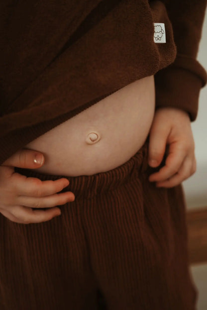Malo, le short bébé et enfant (6 mois - 6 ans) "Rayé Chocolat" MOUSSE ET COMPAGNIE