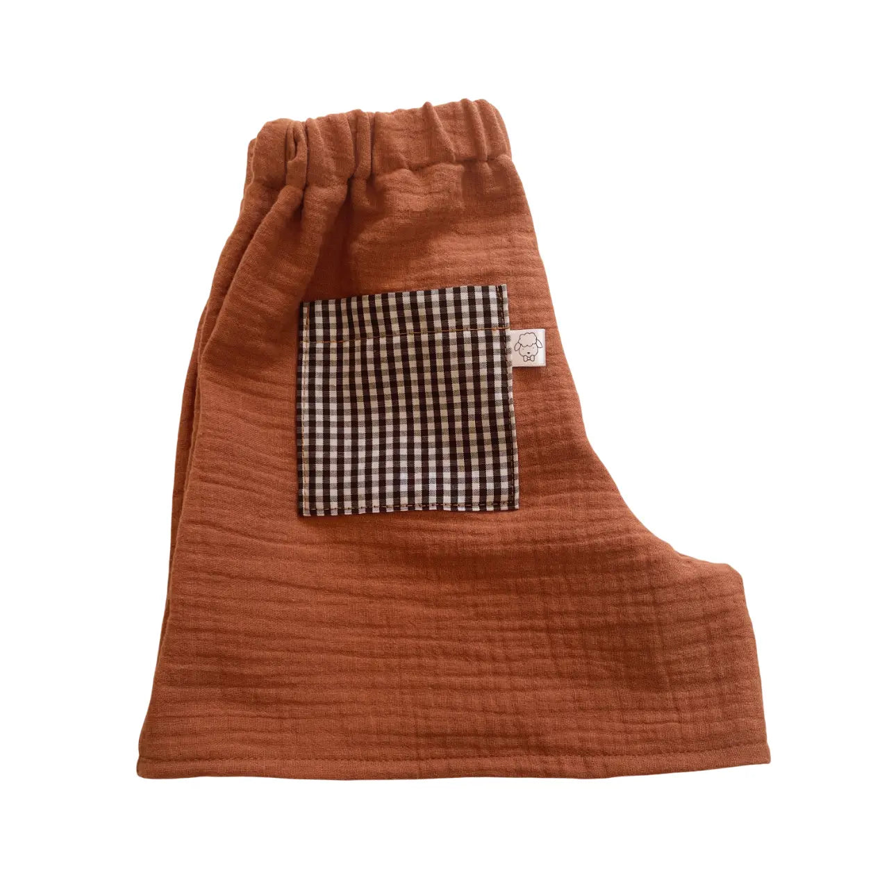 Malo, le short bébé et enfant (6 mois - 6 ans) "Argile + Vichy Chocolat" MOUSSE ET COMPAGNIE