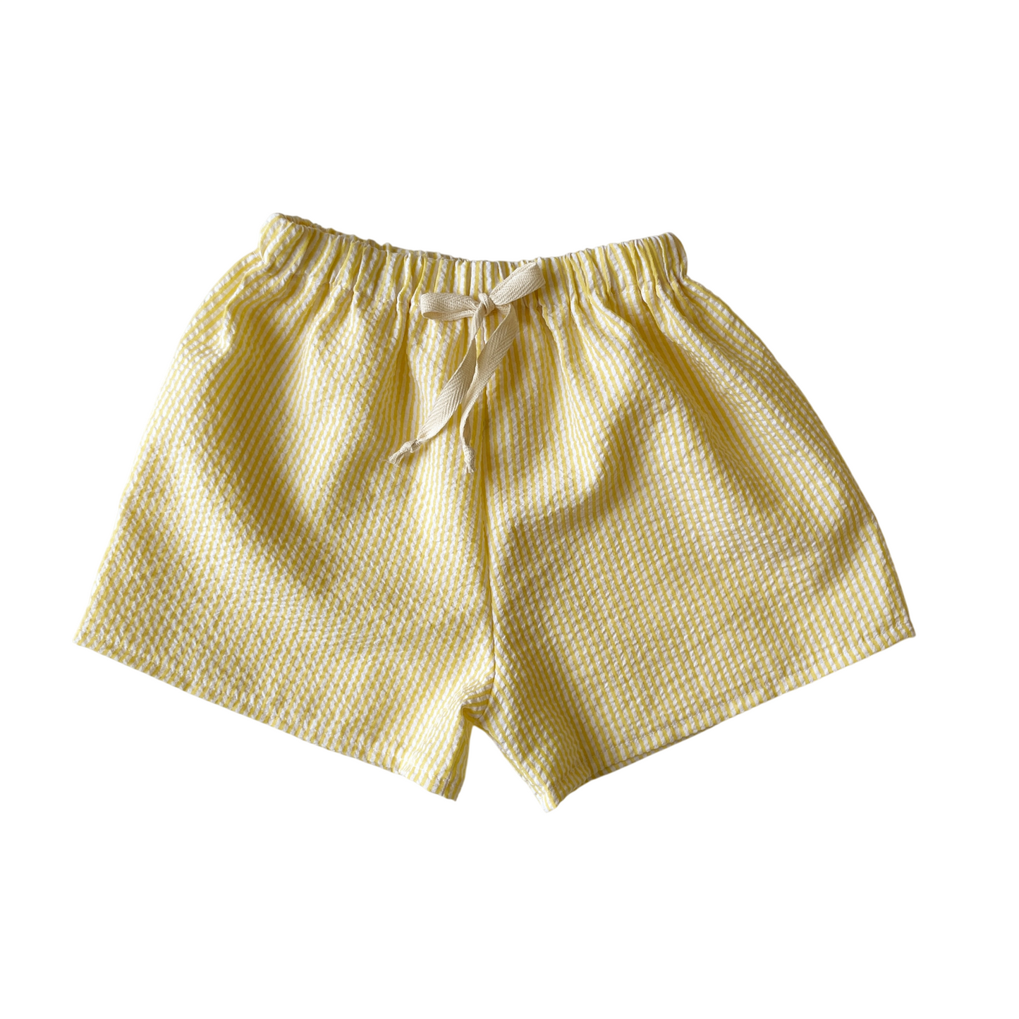 Malo, le short bébé et enfant (6 mois - 6 ans) "Seersucker Rayé Jaune"