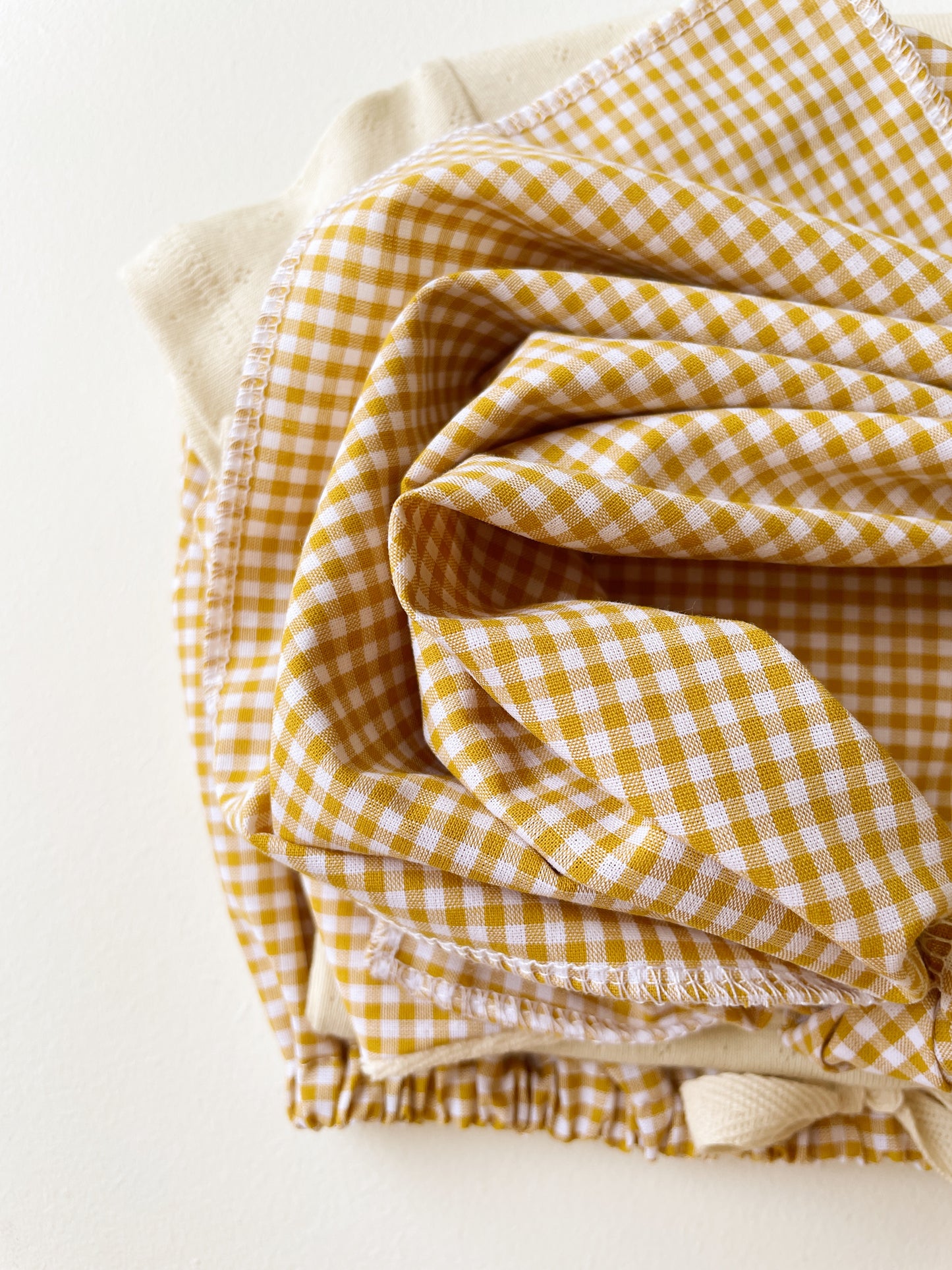 Malo, le short bébé et enfant (6 mois - 6 ans) "Vichy Jaune"