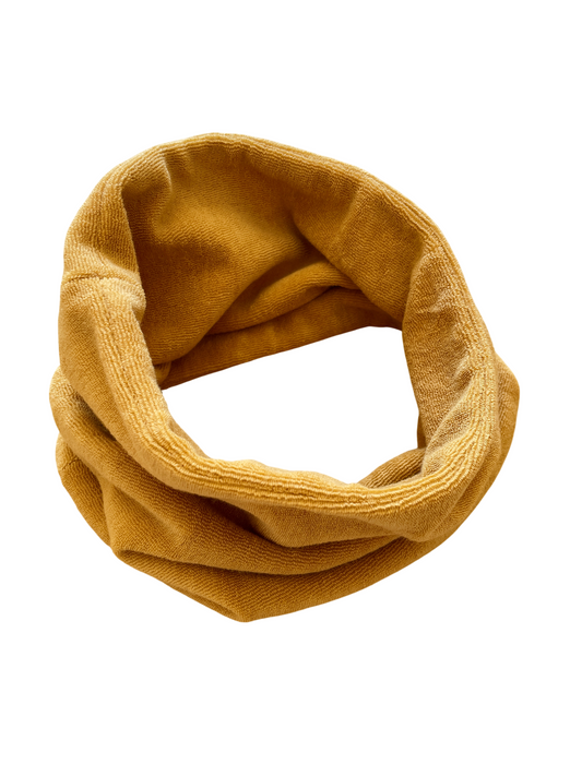 Martin, le snood bébé et enfant (1-6 ans) "éponge moutarde"