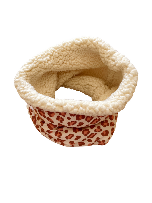 Martin, le snood bébé et enfant (1-6 ans) "léopard chocolat"