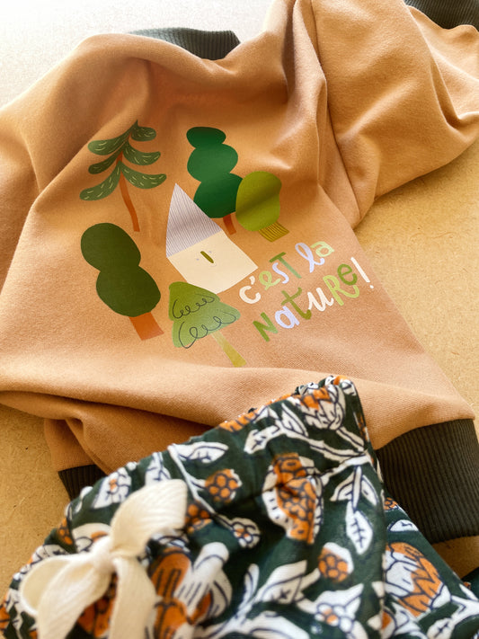 Lulu, le sweat bébé et enfant (0-6 ans) "c'est la nature" Ma boutique