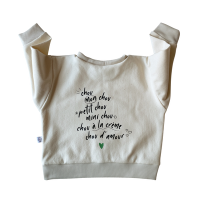 Lulu, le sweat bébé et enfant (0-6 ans) "CHOU"
