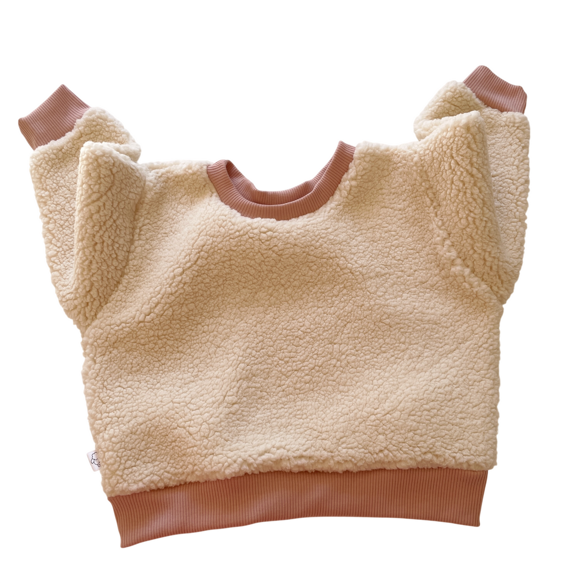 Lulu, le sweat bébé et enfant (0-6 ans) "moumoute et rose"