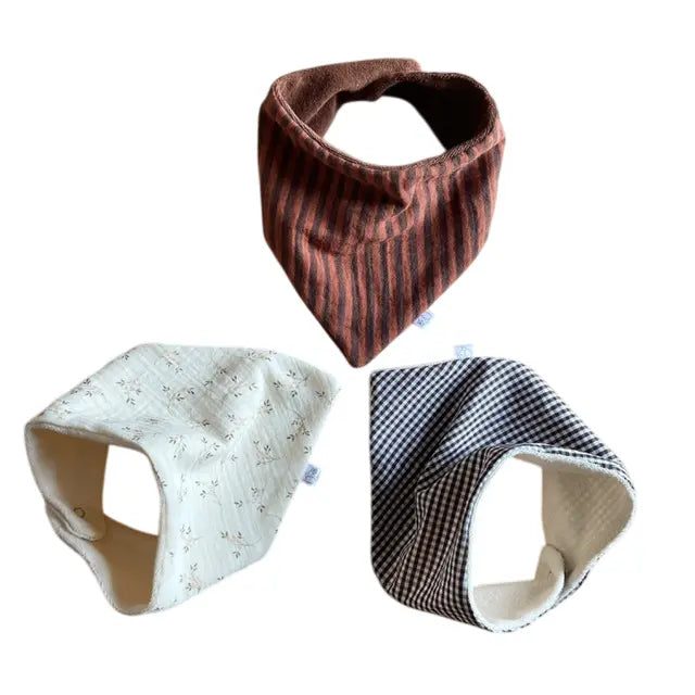 Le trio de bavoirs bandanas bébé (0-2 ans) à composer MOUSSE ET COMPAGNIE
